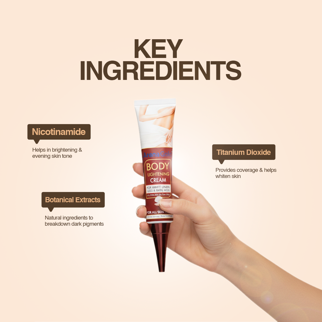 Arena Gold Body LIghteing Cream