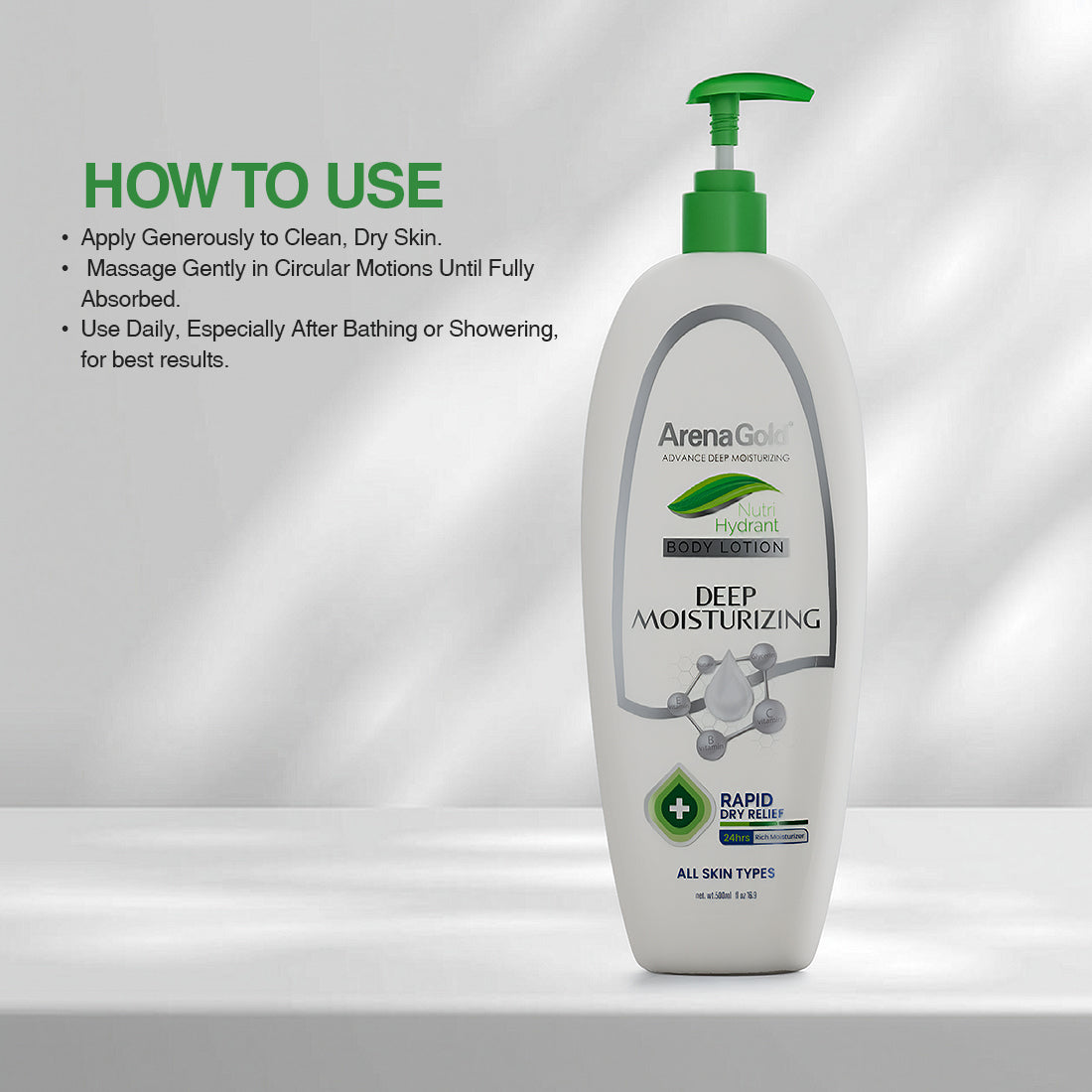 Arena Gold Deep Moisturizing Lotion 500ml